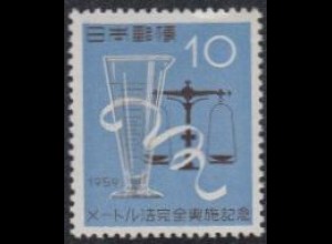 Japan Mi.Nr. 705 Einführung metrisches System, Meßglas, Metermaß, Waage (10)