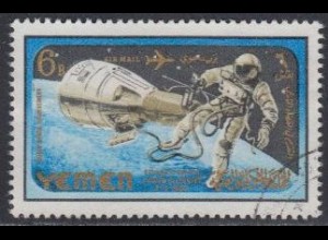 Jemen (Königreich) Mi.Nr. 195A Raumkapsel, Astronaut im All (6)