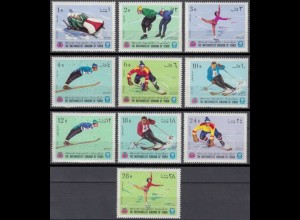 Jemen (Königreich) Mi.Nr. 454-63A Olympia 1968 Grenoble (10 Werte)
