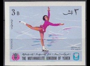 Jemen (Königreich) Mi.Nr. 456B Olympia 1968 Grenoble, Eiskunstlauf (3)