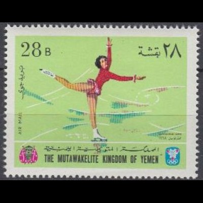 Jemen (Königreich) Mi.Nr. 463A Olympia 1968 Grenoble, Eiskunstlauf (28)