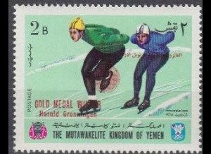Jemen (Königreich) Mi.Nr. 465A Olympia 1968 Sieger Gronningen+Eisschnelllauf (2)