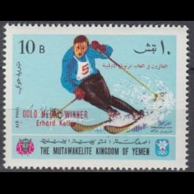 Jemen (Königreich) Mi.Nr. 469A Olympia 1968 Sieger Keller + Abfahrtslauf (10)