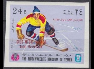 Jemen (Königreich) Mi.Nr. 472B Olympia 1968 Sieger Gustafsson + Eishockey (24)