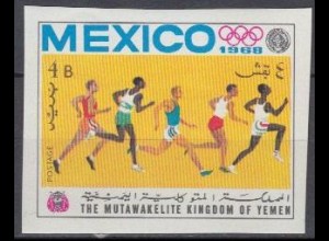 Jemen (Königreich) Mi.Nr. 496B Olympia 1968 Mexiko, Laufen (4)