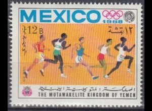Jemen (Königreich) Mi.Nr. 499A Olympia 1968 Mexiko, Laufen (12)