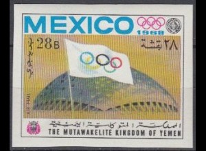Jemen (Königreich) Mi.Nr. 502B Olympia 1968 Mexiko, Sporthalle (28)