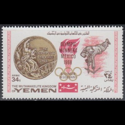 Jemen (Königreich) Mi.Nr. 624A Olympia 1968 Mexiko, Klingner, Kleinkaliber (34)