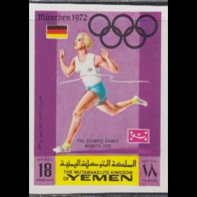 Jemen (Königreich) Mi.Nr. 759B Olympia 1972 München, Laufen (18)