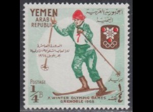 Jemen (Nordjemen) Mi.Nr. 619 Olympia 1968 Grenoble, Ski nordisch (1/4)