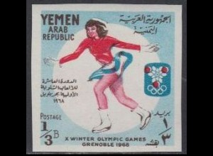 Jemen (Nordjemen) Mi.Nr. 625 Olympia 1968 Grenoble, Eiskunstlaufen (1/3)