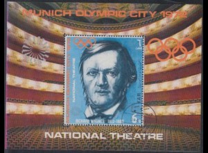 Jemen (Nordjemen) Mi.Nr. Block 155 Olympia '72 München Nationaltheater, R.Wagner