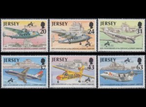 Jersey Mi.Nr. 777-82 60 Jahre Flughafen Jersey (6 Werte)