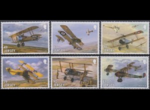 Jersey MiNr. 2136-41 Luftkrieg im 1.Weltkrieg (6 Werte)