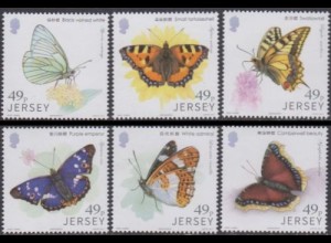 Jersey MiNr. 2143-48 Schmetterlinge (6 Werte)