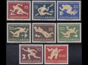 Jugoslawien Mi.Nr. 804-11 Olympia 1956 Melbourne (8 Werte)
