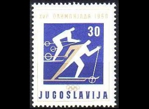 Jugoslawien Mi.Nr. 911 Olympische Spiele Rom 1960, Skifahrer (30)