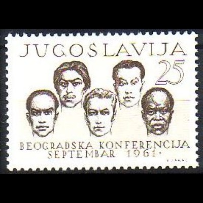Jugoslawien Mi.Nr. 958 Konferenz bündnisfreier Länder, Köpfe (25)
