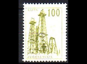 Jugoslawien Mi.Nr. 983 Freim., Bohrtürme, gelboliv (100)