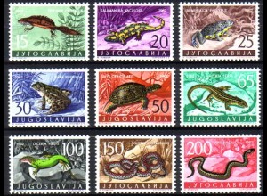 Jugoslawien Mi.Nr. 1007-15 Jugoslawische Fauna (9 Werte)