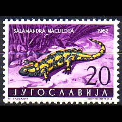 Jugoslawien Mi.Nr. 1008 Jugoslawische Fauna, Salamander (20)
