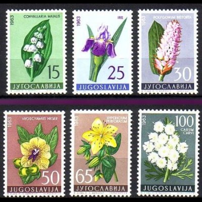 Jugoslawien Mi.Nr. 1034-39 Jugoslawische Flora (6 Werte)