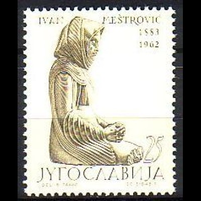 Jugoslawien Mi.Nr. 1052 Skulptur Die Mutter von Ivan Mestrovic (25)
