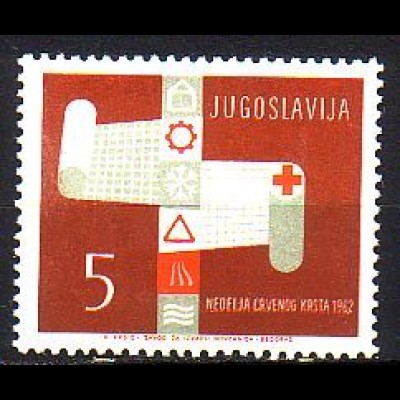Jugoslawien Mi.Nr. 28 Zwangszuschlagsm. Rotes Kreuz, stil. Darstellungen (5)