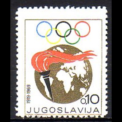 Jugoslawien Mi.Nr. 37A Zwangszuschlagsm. Olympische Woche, gez. L 11 1/4 (0,10)