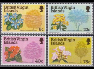 Jungferninseln Mi.Nr. 340-43A Baumblüten (4 Werte)
