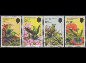 Jungferninseln Mi.Nr. 424-27 Vögel und Blumen (4 Werte)