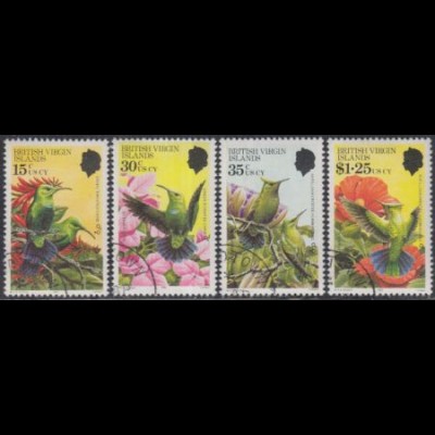 Jungferninseln Mi.Nr. 424-27 Vögel und Blumen (4 Werte)