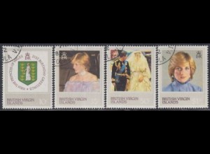 Jungferninseln Mi.Nr. 432-35 21.Geb. Prinzessin Diana (4 Werte)