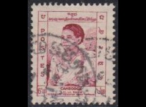 Kambodscha Mi.Nr. 57 Freim. Königin Sisowath Kossamak Nearireath (6,00)