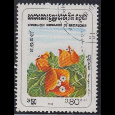 Kambodscha Mi.Nr. 512 Blumen, Bougainvillie (0,80)