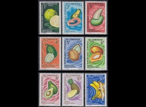 Kamerun Mi.Nr. 506-14 Freim. Früchte (9 Werte)