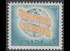 Kanada Mi.Nr. 360 Weltfrieden, Weltkugel, Inschrift PACEM IN TERRIS (5)