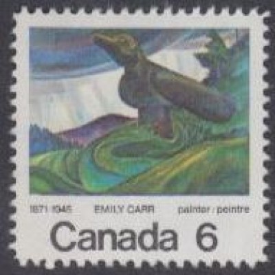 Kanada Mi.Nr. 475 100.Geb.Emily Carr, Gemälde Der große Rabe (6)