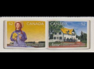 Kanada Mi.Nr. 2478-79 100J. Roman Anne auf Green Gables v. Montgomery, skl (2W.)