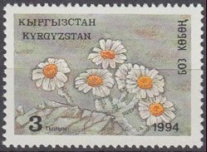 Kirgisien Mi.Nr. 30A Einheimische Flora, Chrysanthemum leontopodium, gez. (3)