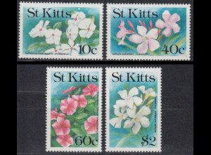 St. Kitts Mi.Nr. 304-07 Blüten (4 Werte)