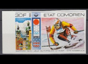 Komoren Mi.Nr. 267B Olympiade 1976 Innsbruck, Riesenslalom, ungez. (30)