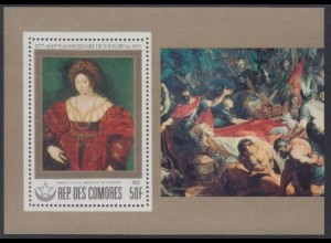 Komoren Mi.Nr. Block 162 Rubens, 400.Geb., Gemälde Isabella d’Este