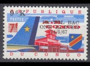 Kongo (Kinshasa) Mi.Nr. 303 Erstflug Air Congo BAC, mit Aufdr. (9.6 a.7)