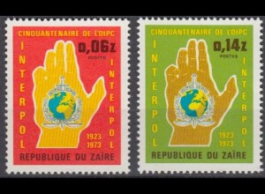 Kongo (Zaire) Mi.Nr. 482-83 50 Jahre Interpol (2 Werte)
