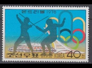 Korea-Nord Mi.Nr. 1513A Olympia Montreal, Fechten (40)