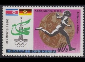 Korea-Nord Mi.Nr. 2057 Olymp.Sommerspiele Moskau, 400-m-Lauf (40)