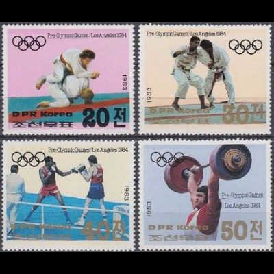 Korea-Nord Mi.Nr. 2350-53 Olympische Sommerspiele 1984, Los Angeles (4 Werte)