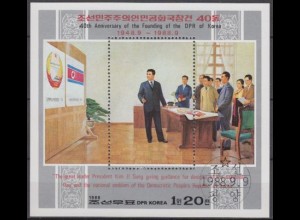 Korea-Nord Mi.Nr. Block 238 40 Jahre Volksrepublik Korea 