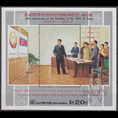 Korea-Nord Mi.Nr. Block 238 40 Jahre Volksrepublik Korea 